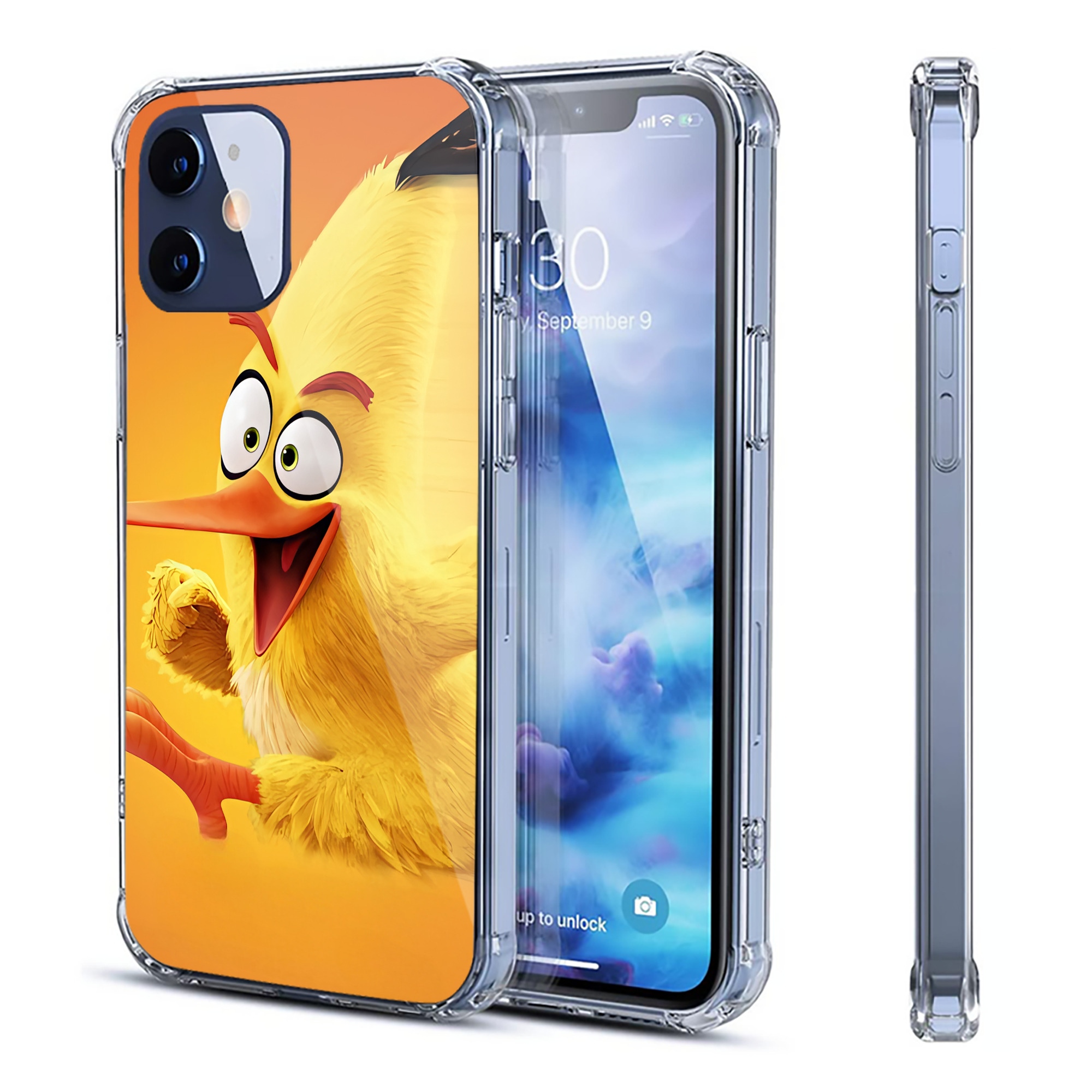 （画像用） Angry Birds アングリーバード 【iPhone 12シリーズ対応】透明スマホケース（クリアソフトケース）